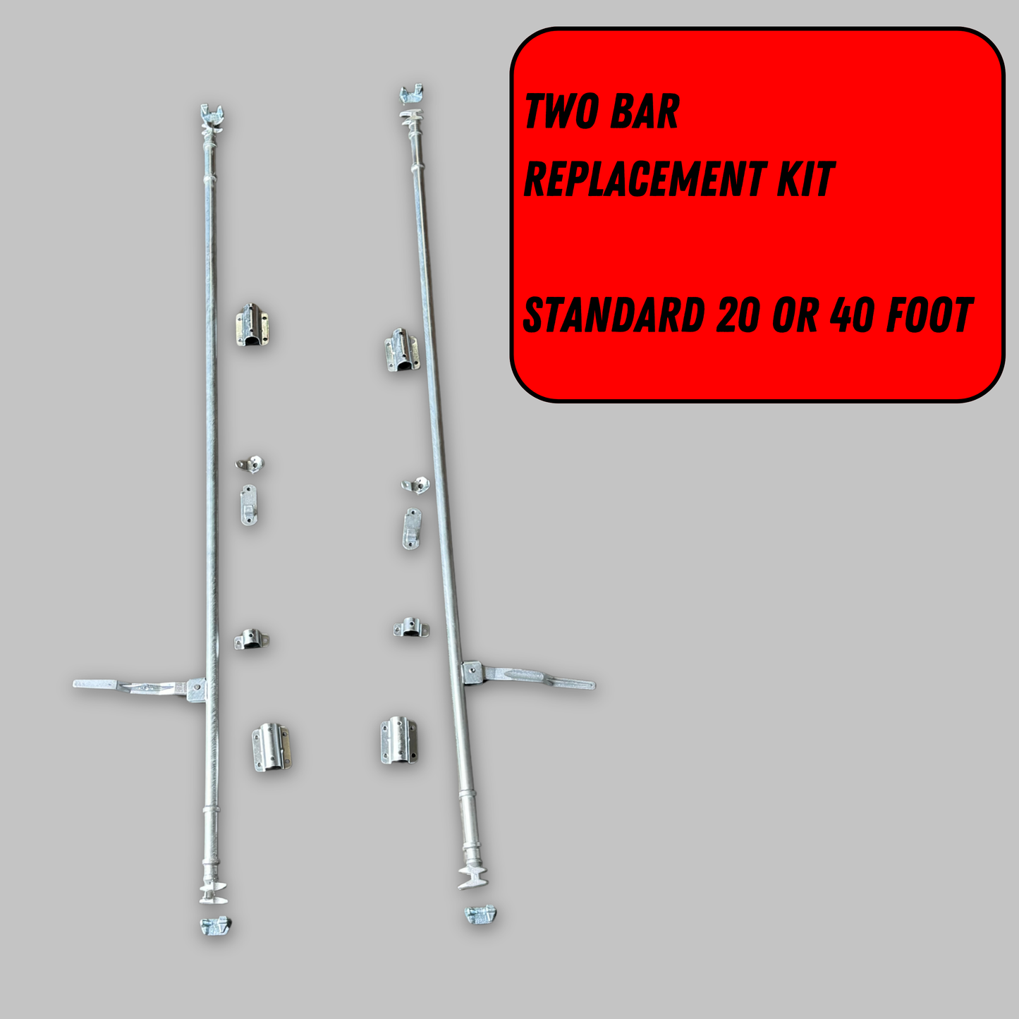 Replacement Door Kit | Standard 20 Foot & 40 Foot | Pole Included | (1) Left + (1) Right