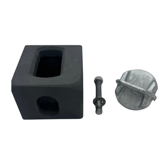 Custom Corner Castings Deluxe Kit | Designed for Raising Containers | (4) Corner Castings + (4) Anchor Bolts + (4) Stacking Cones (Style 1)