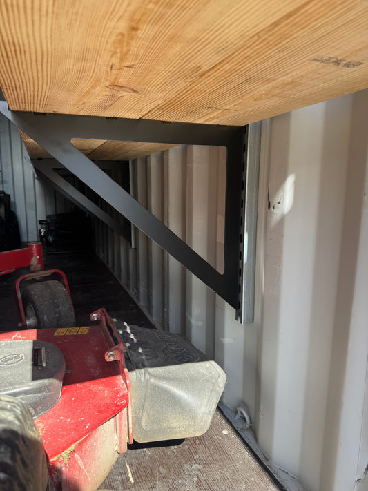 EZY Shelf Bracket | Large | Single | Unistrut and Hooks Not Included | Need Two To Complete One Shelf