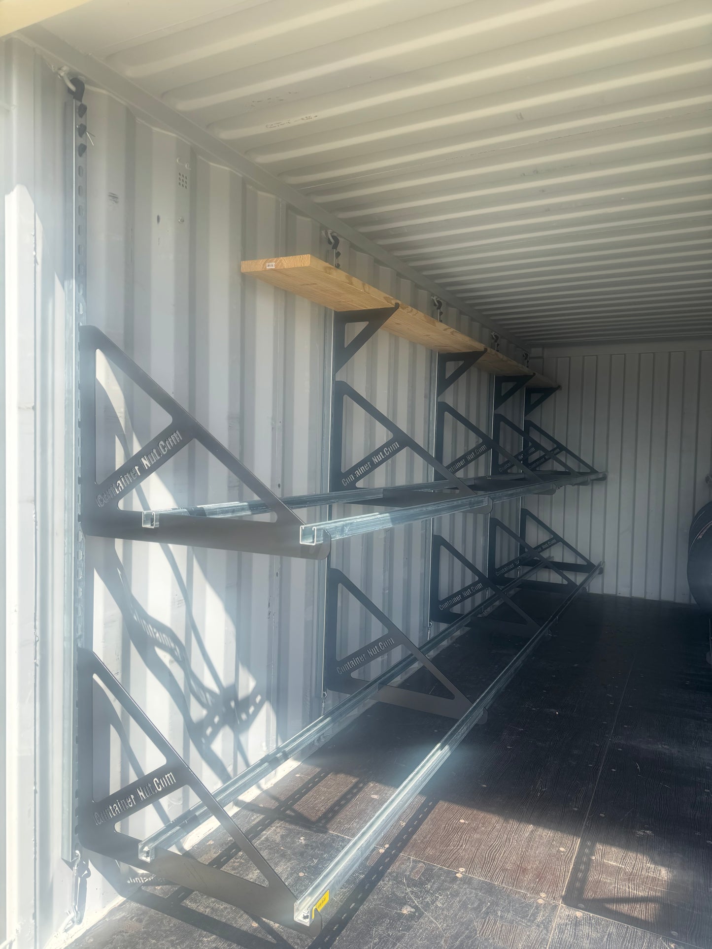 EZY Tire Bracket Kit | Complete Set for 20 Foot Shipping Container | Container Nut Included
