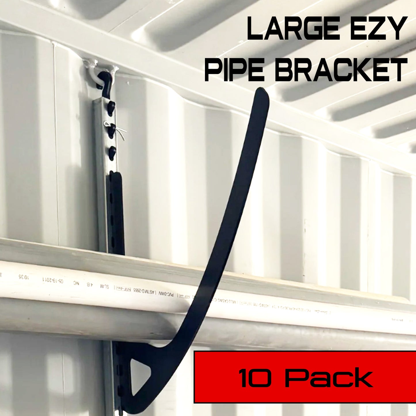 EZY Pipe Brackets | Large | 10 Pack | Unistrut and Hooks Not Included