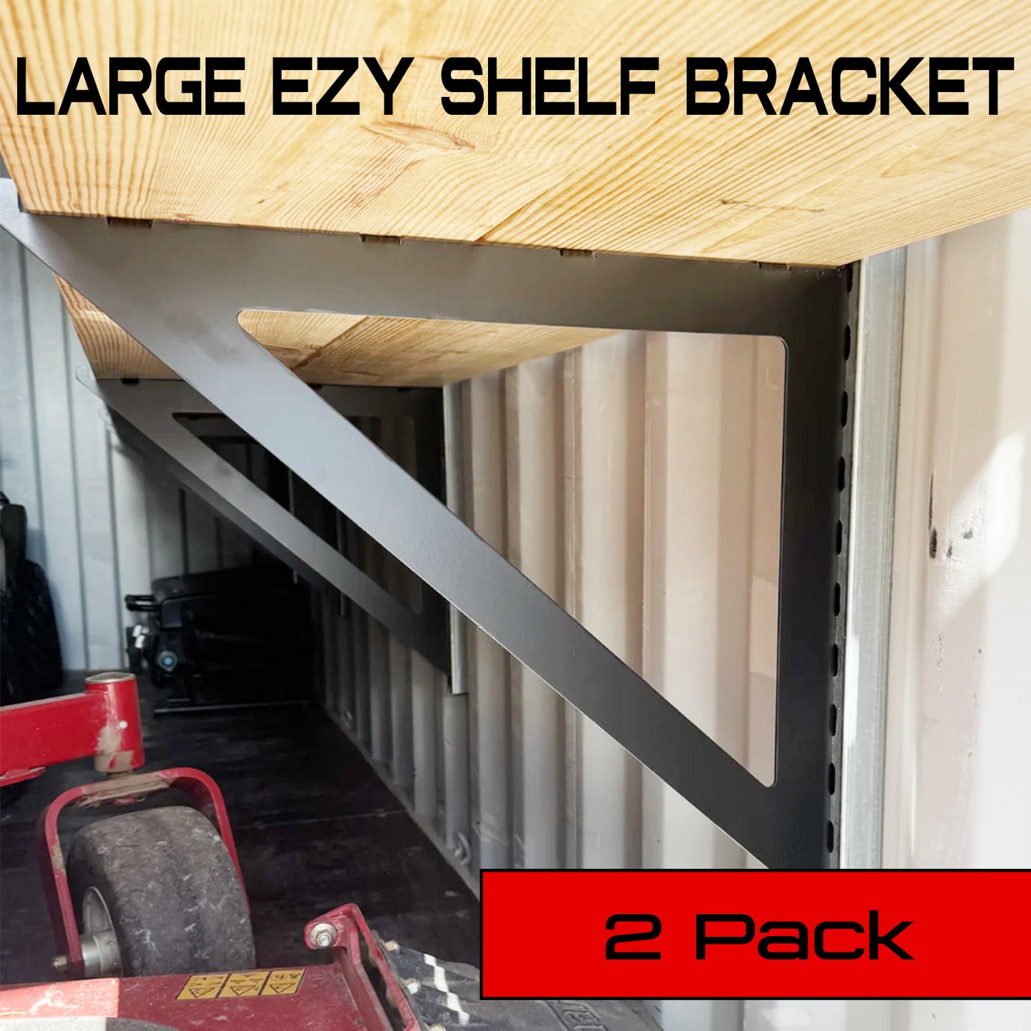 EZY Shelf Brackets | Large | 2 Pack | Unistrut and Hooks Not Included