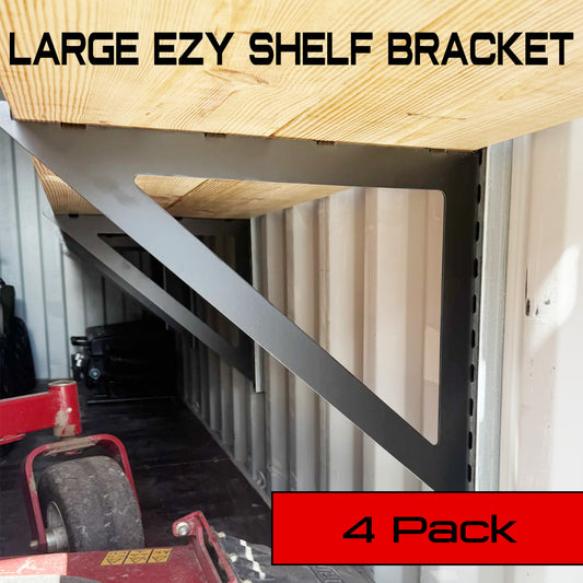 EZY Shelf Brackets | Large | 4 Pack | Unistrut and Hooks Not Included