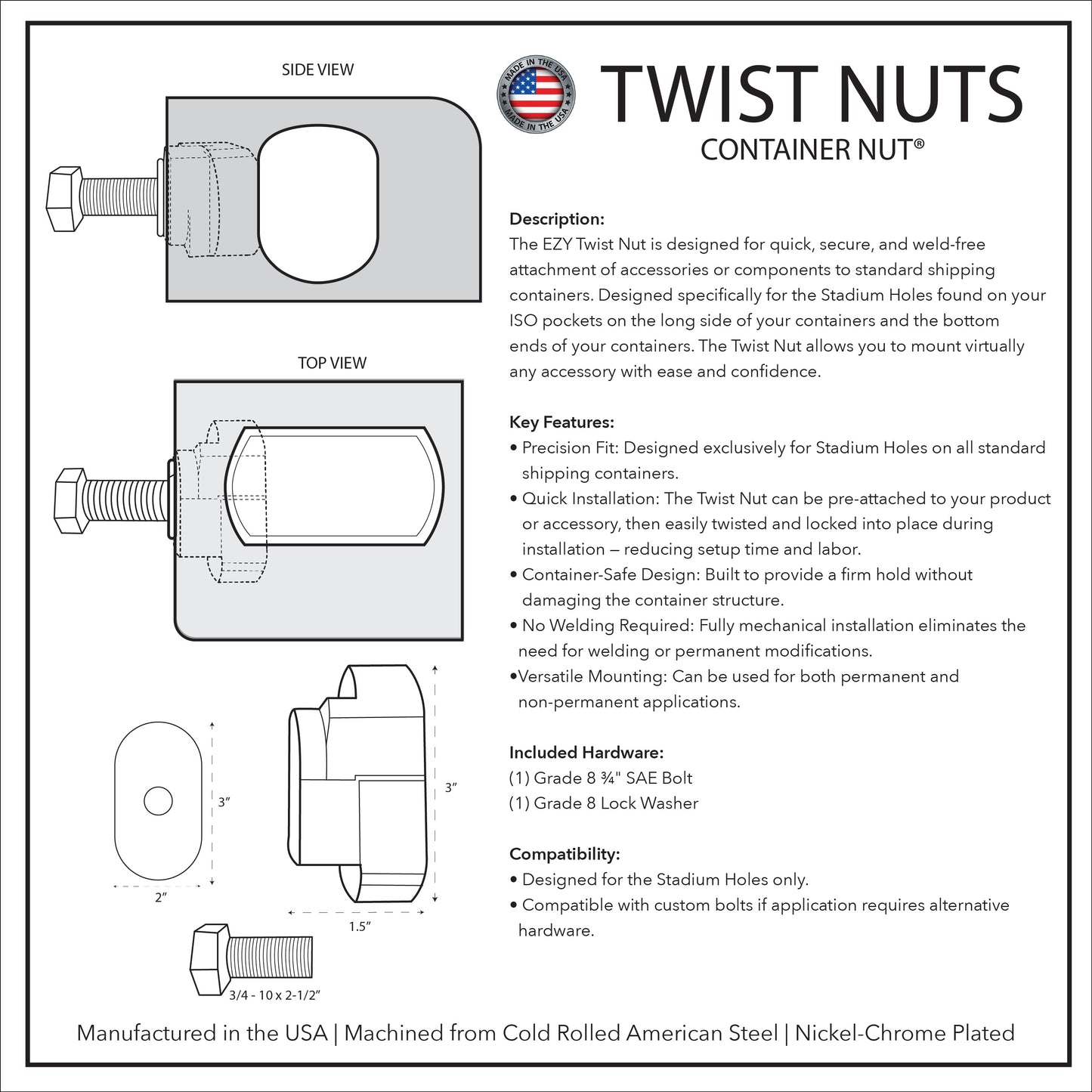 Nut Bundle | (12) Twist Nuts + (12) Universal Container Nuts