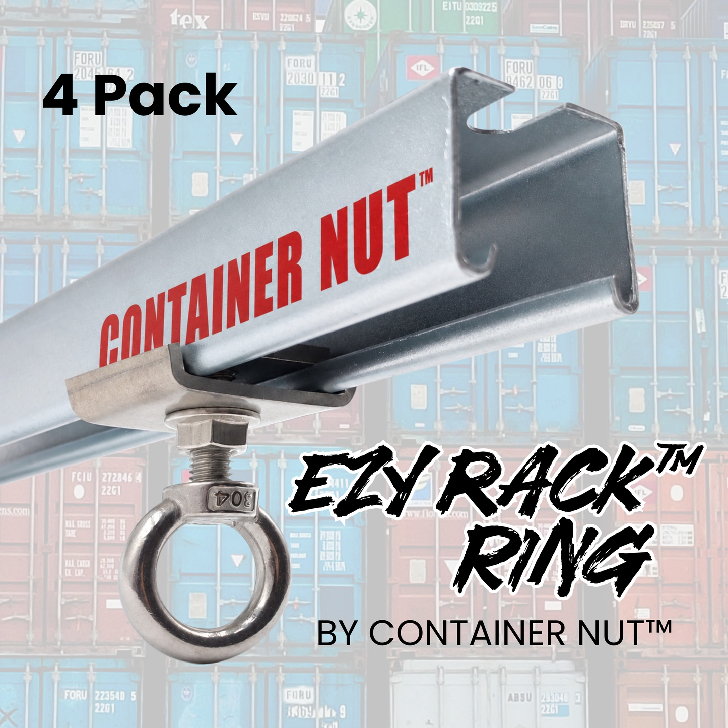EZY Rack™ Ring – Heavy-Duty Strut Channel O-Ring Attachment | 2 Pack