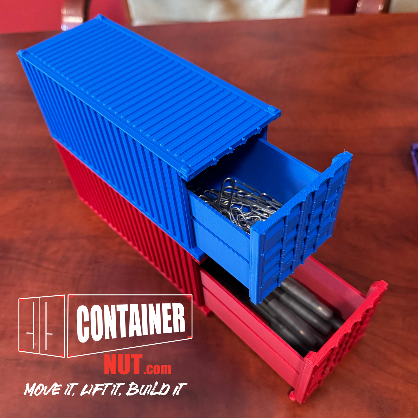 3D Printed Shipping Container Desk Drawer