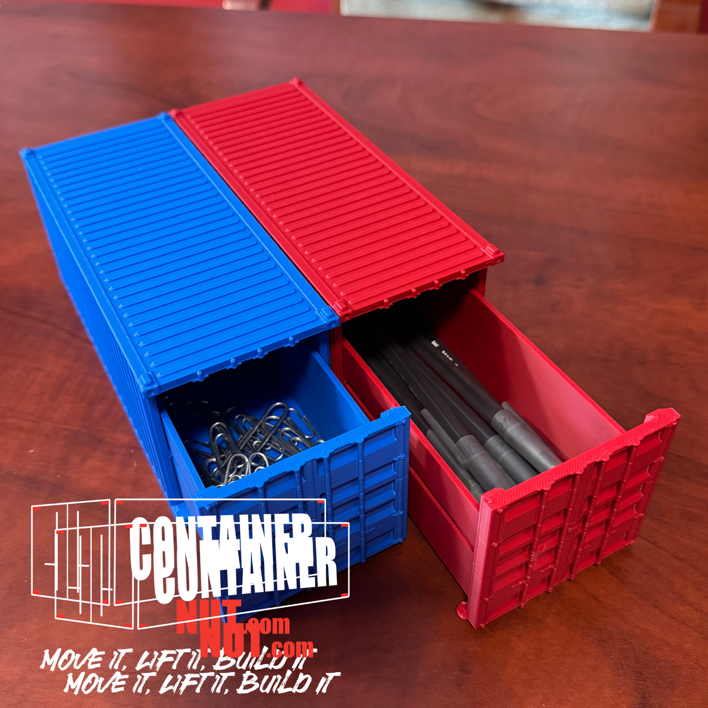 3D Printed Shipping Container Desk Drawer