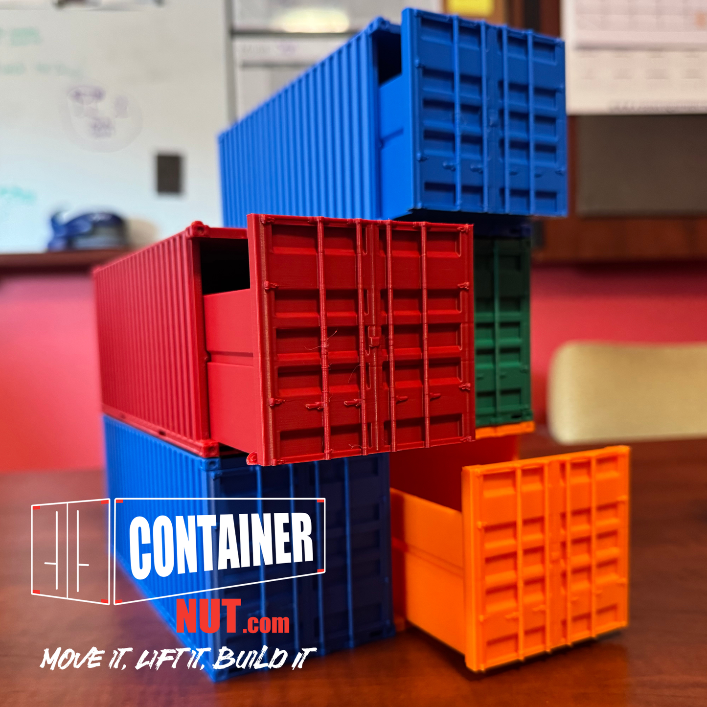 3D Printed Shipping Container Desk Drawer
