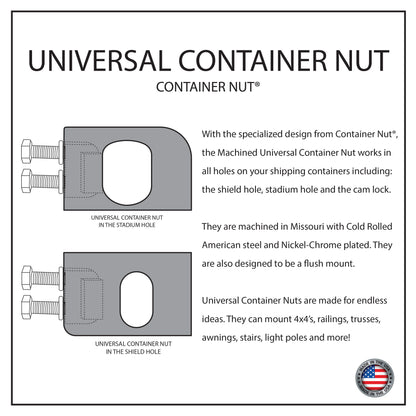 Universal Container Nut | 8 Pack | Shipping Container Mounts
