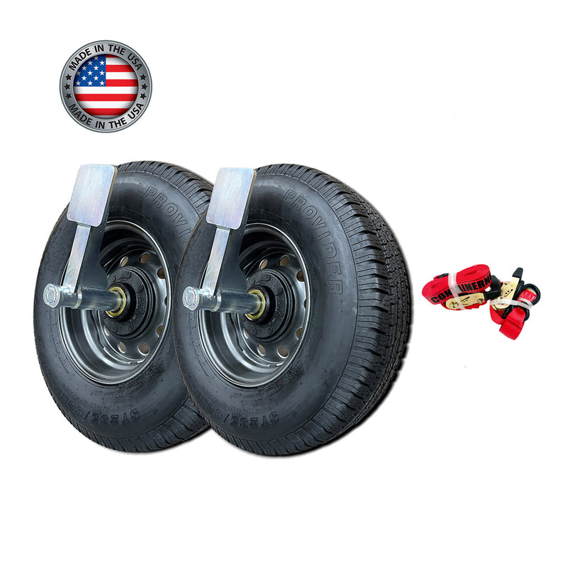 Load image into Gallery viewer, EZY Wheels Bundle | 8 LUG | EZY Wheels + Wheels/Tires + Ratchet Straps

