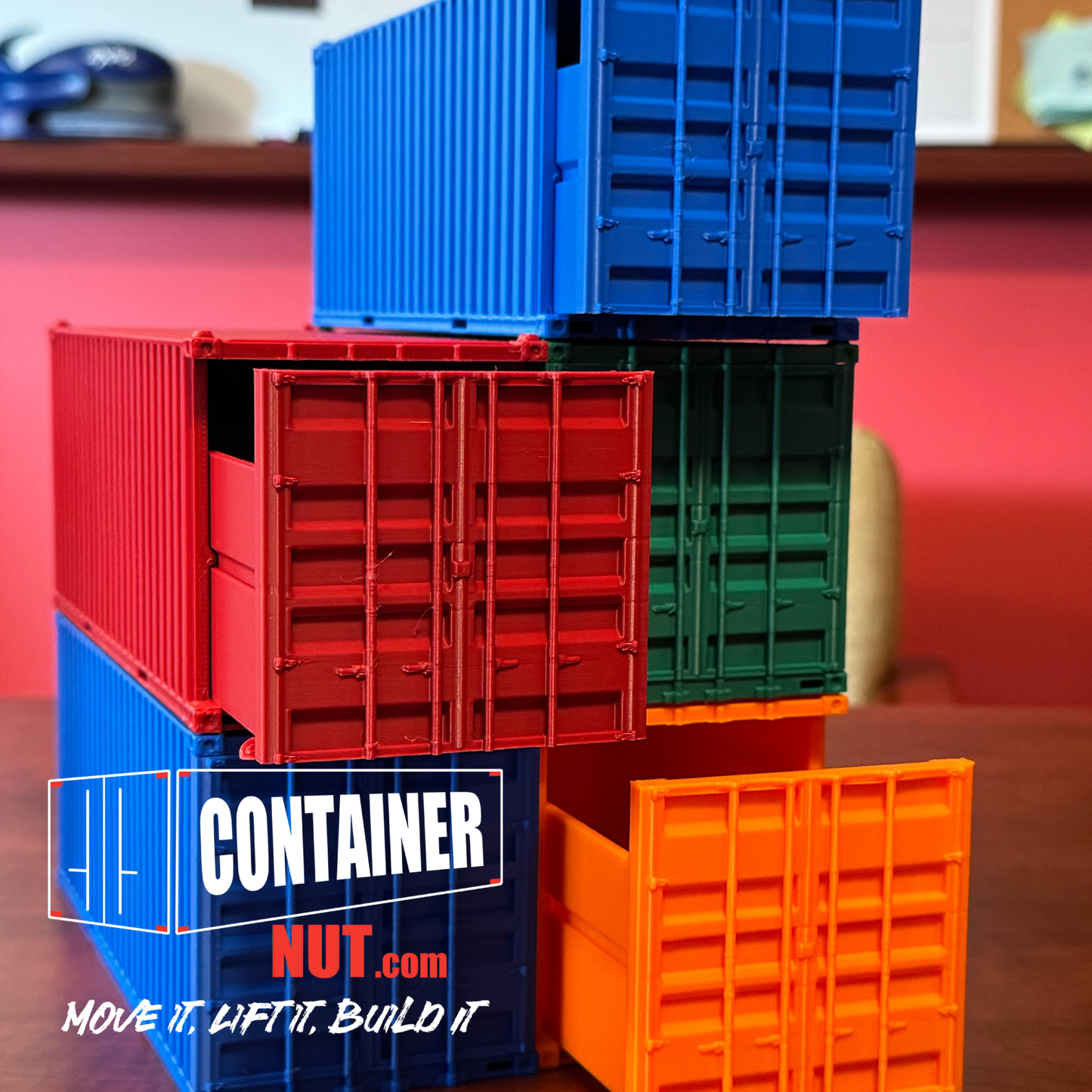 3D Printed Shipping Container Desk Drawer