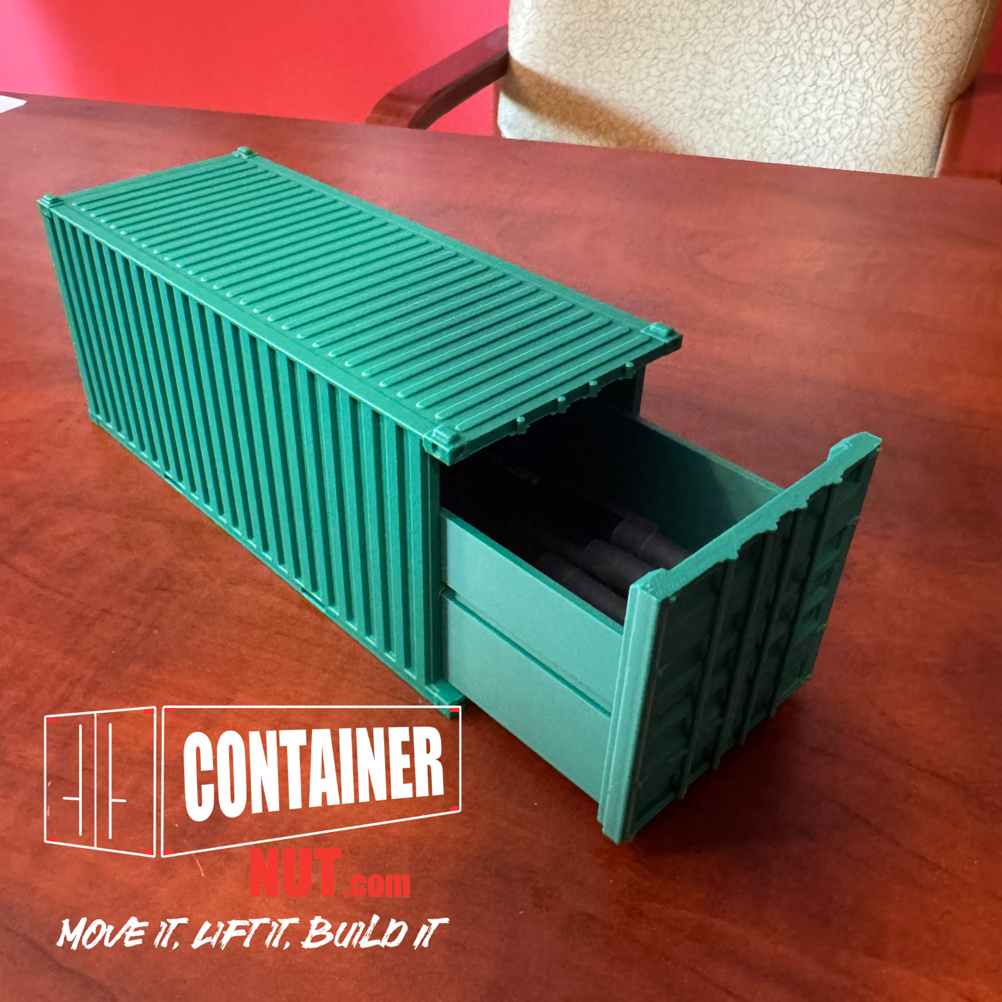 3D Printed Shipping Container Desk Drawer