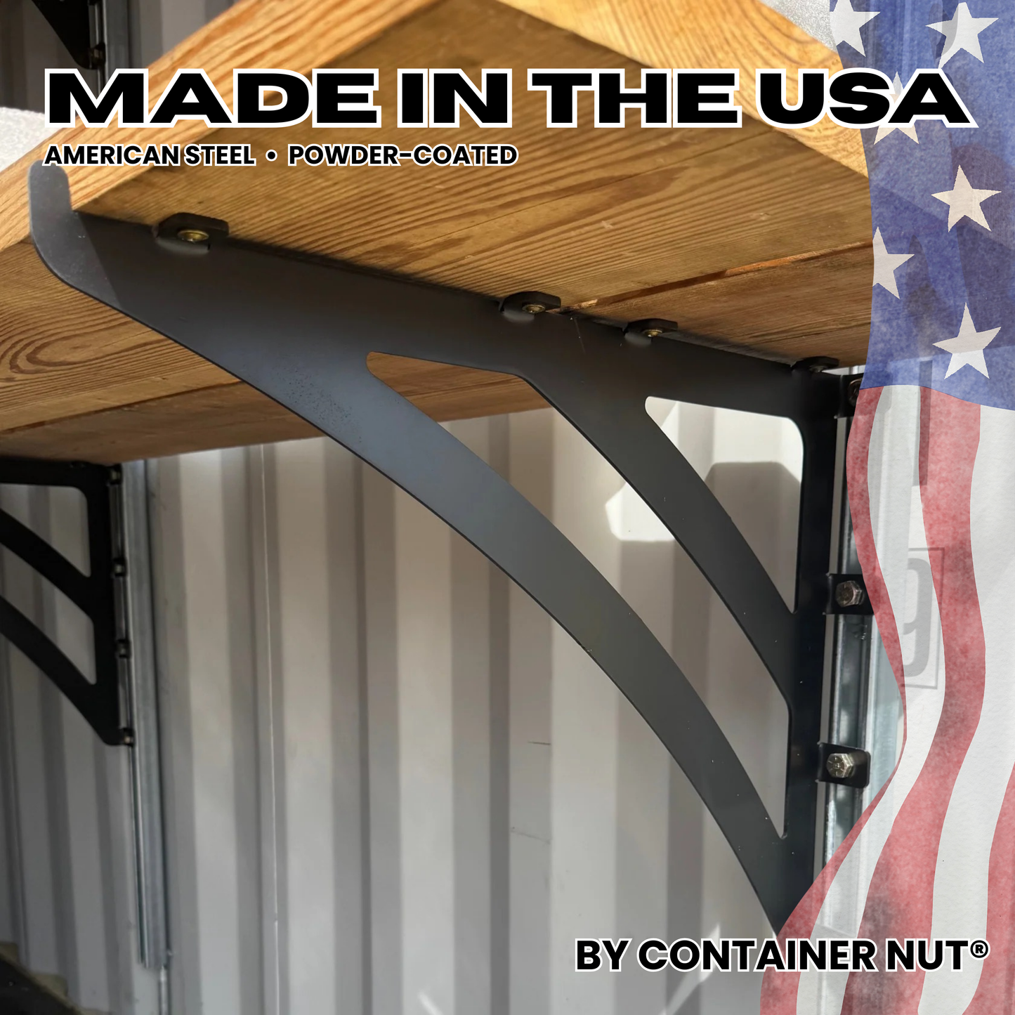 Standard EZY Shelf Bracket™ | Large | Single | Will Need Two To Complete One Shelf | Hooks and Unistrut Not Included
