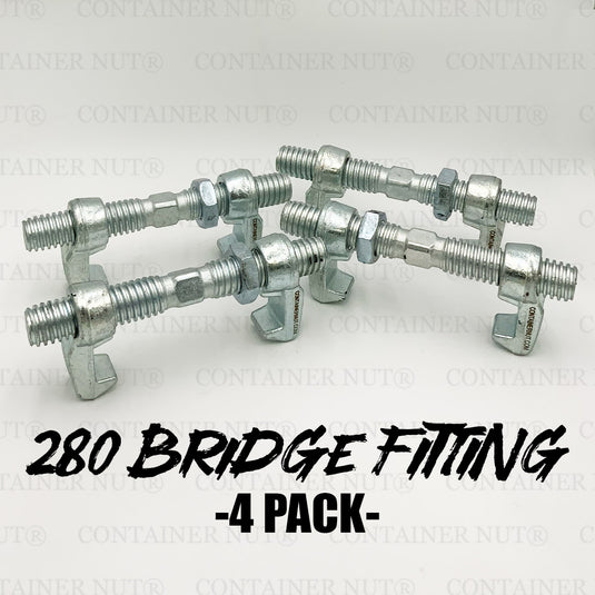 280mm | BRIDGE FITTING | SHIPPING CONTAINER CLAMP | 4-PACK
