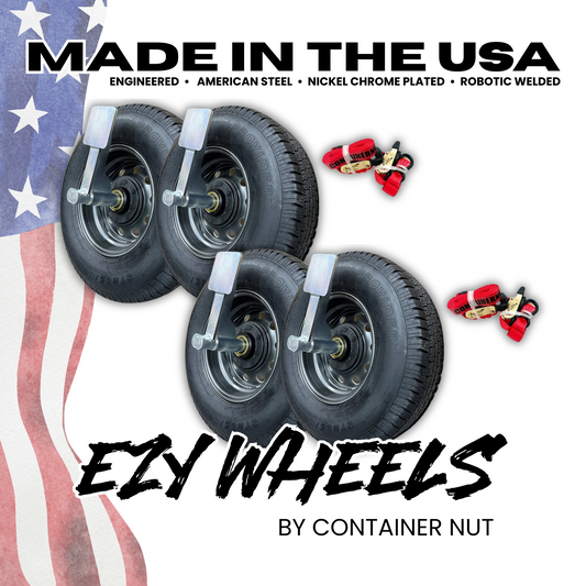 EZY Wheels™ Double Bundle | 8 Lug | 2 sets of EZY Wheels + 4 Wheels/Tires + Ratchet Straps