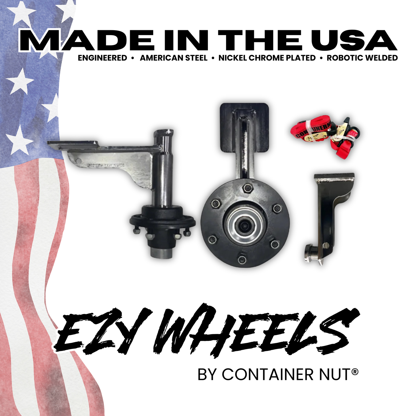 EZY Wheels™ Kit | 6 LUG | EZY Wheels + EZY Lift + Ratchet Straps | Wheels/Tires NOT Included
