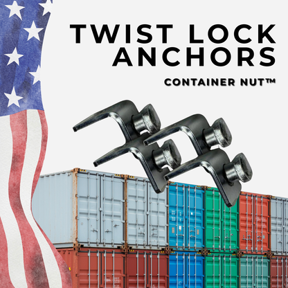 EZY Twist Locks™ | 4 PACK | Shipping Container Anchors