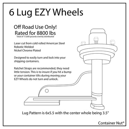 EZY Wheels Package | 6 LUG  | EZY Wheels + Wheels/Tires + EZY LIFT + Ratchet Straps