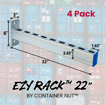 EZY Rack™ 22" Heavy-Duty Galvanized Storage & Shelving Bracket | 4 Pack