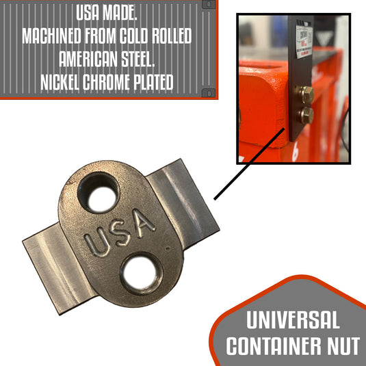 Universal Container Nut | 16 Pack | Shipping Container Mounts