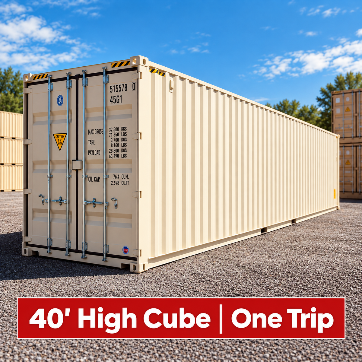40' High Cube Conex | One Trip