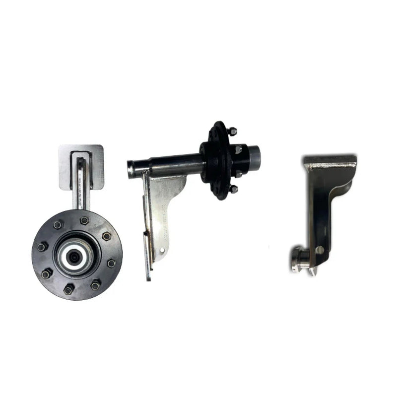 Load image into Gallery viewer, Three items included in the EZY Wheels Kit from Container Nut: includes two views of the EZY Wheels (kit comes with a 2-pack) and the EZY Lift on the right. A plus sign is placed between the EZY Wheels and EZY Lift.
