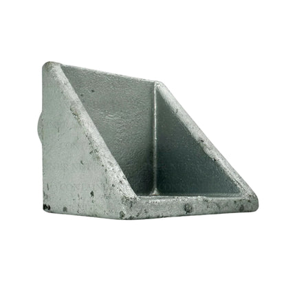 Silver Galvanized Twist Lock for locking shipping containers together without welding.