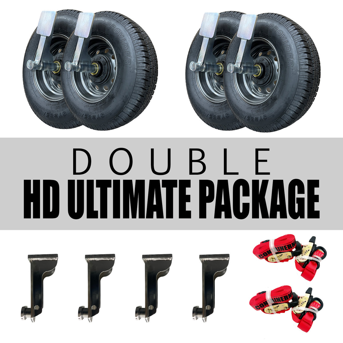 Ezys Rudas EZY Wheels™ HD Double Ultimate Package | 8 Lug EZY Wheels + Wheels/Tir