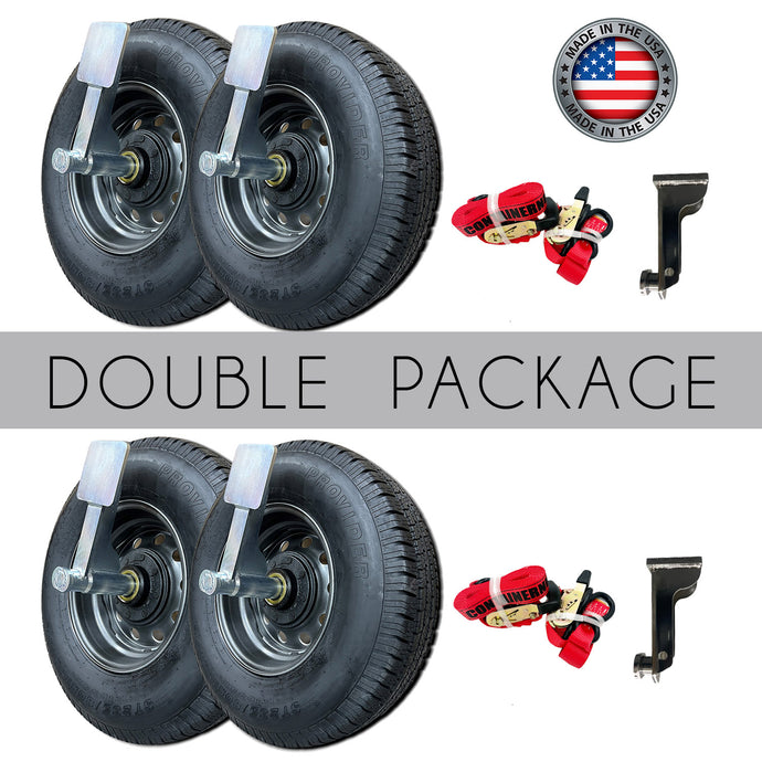 EZY Wheels DoublePackage | 6 LUG  | EZY Wheels + Wheels/Tires + EZY LIFT + Ratchet Straps