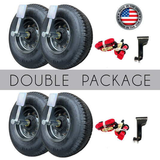 EZY Wheels DoublePackage | 6 LUG  | EZY Wheels + Wheels/Tires + EZY LIFT + Ratchet Straps