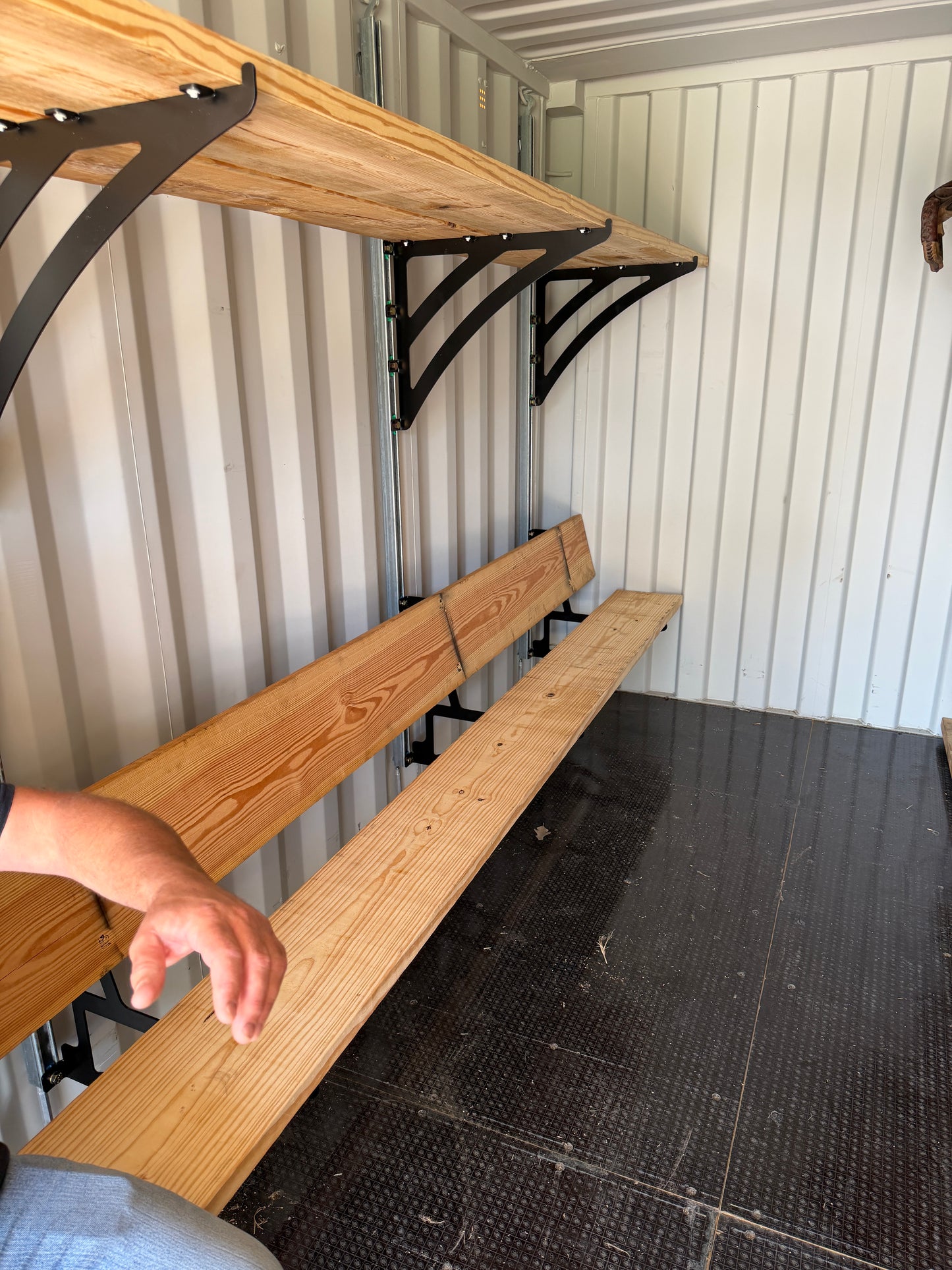Bench Brackets | 10 Pack | Wood Not Included | Fits 40 Foot Container Length