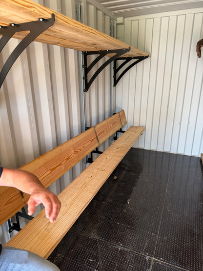 Bench Brackets | 2 Pack | One Complete Bench | Wood Not Included