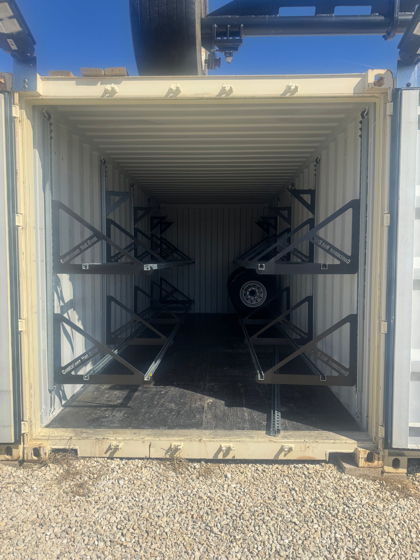 Tyre Container Layout EZY Tire Mounting System for Shipping Containers | USA-Made