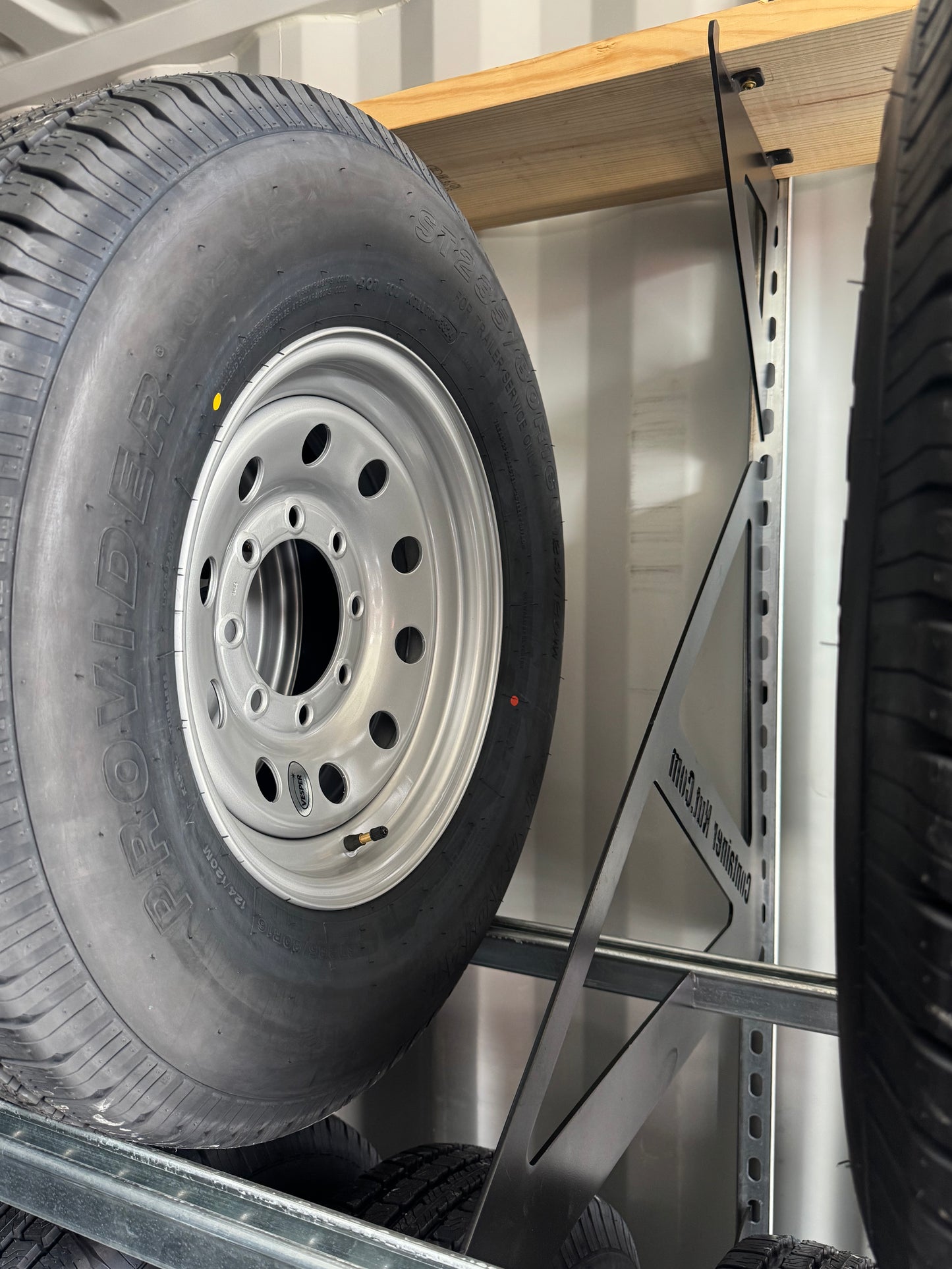 EZY Tire Bracket | 2 Pack (One Complete Section) | Unistrut and Hooks Not Included