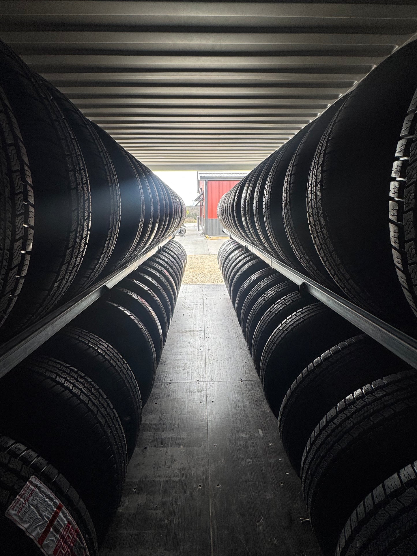 Tyre Container Layout EZY Tire Mounting System for Shipping Containers | USA-Made
