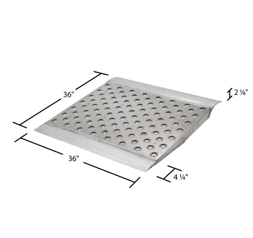 HD Ramps Punch Plate Shipping Container Ramp (36" x 36") | USA Made | 8,000 lbs Weight Capacity