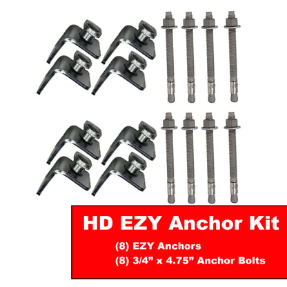 EZY Twist Locks Kit | Shipping Container Anchors | (8) Anchors + (8) 4.75" Anchor Bolts