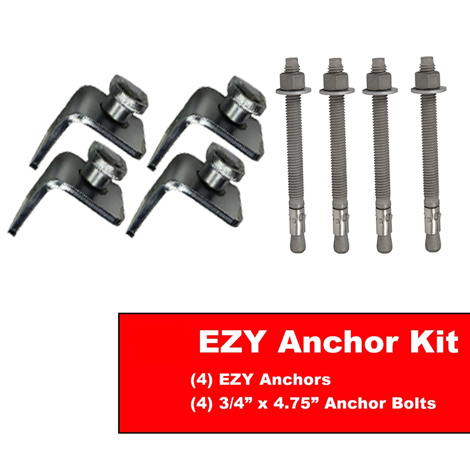 4-Pack EZY Twist Locks Shipping Container Anchors - Container Nut