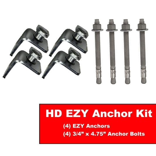 EZY Twist Locks Kit | Shipping Container Anchors | (4) Anchors + (4) 4.75" Anchor Bolts