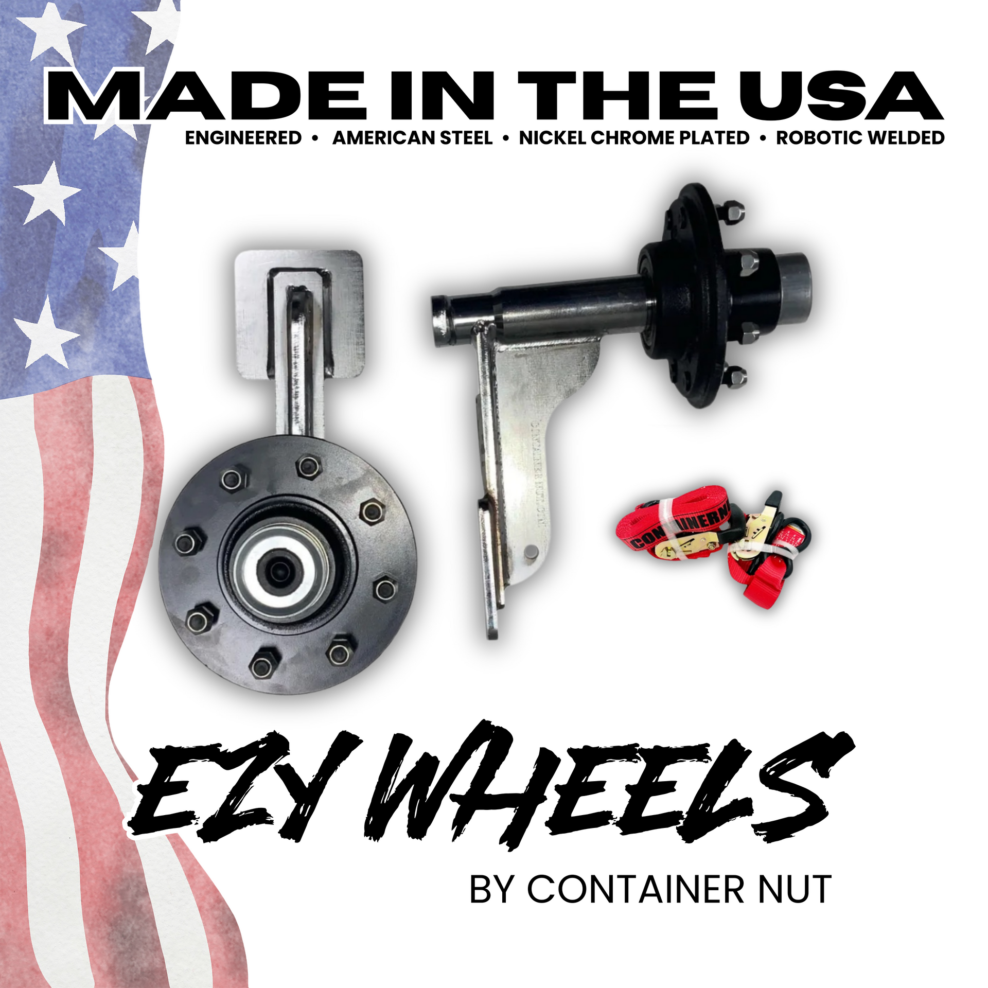 Original 8 Lug EZY Wheels – Industrial Shipping Container Movers