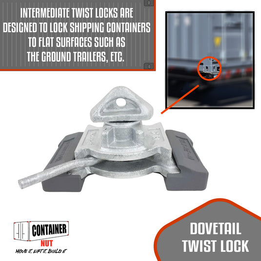 Dovetail Twistlock 45º with base | Single